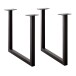 Kulissen-Esstisch >BROOKLYN< in Bianco geölt / Metall - 320x73x100 (BxHxT)