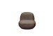 Drehsessel >CHRIS< drehbar, aufgebaut, weicher Bezugsstoff braun - 85x70x99 (BxHxT)