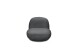 Drehsessel >CHRIS< drehbar, aufgebaut, weicher Bezugsstoff anthrazit - 85x70x99 (BxHxT)