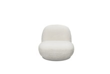 Drehsessel >CHRIS< drehbar, aufgebaut, weicher Bezugsstoff cream - 85x70x99 (BxHxT)
