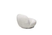 Drehsessel >CHRIS< drehbar, aufgebaut, weicher Bezugsstoff cream - 85x70x99 (BxHxT)