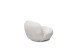Drehsessel >CHRIS< drehbar, aufgebaut, weicher Bezugsstoff cream - 85x70x99 (BxHxT)