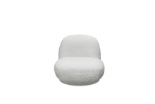 Drehsessel >CHRIS< drehbar, aufgebaut, weicher Bezugsstoff silver - 85x70x99 (BxHxT)