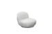 Drehsessel >CHRIS< drehbar, aufgebaut, weicher Bezugsstoff silver - 85x70x99 (BxHxT)