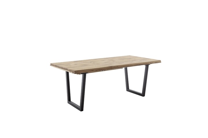 Kulissen-Esstisch >BROOKLYN< in Wildeiche geölt / Metall - 300x73x100 (BxHxT)