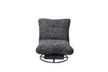 Drehsessel >MARANELLO< weicher Bezugsstoff anthrazit - 96x75x93 (BxHxT)