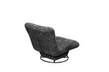 Drehsessel >MARANELLO< weicher Bezugsstoff anthrazit - 96x75x93 (BxHxT)