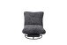 Drehsessel >MARANELLO< weicher Bezugsstoff anthrazit - 96x75x93 (BxHxT)