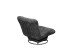 Drehsessel >MARANELLO< weicher Bezugsstoff anthrazit - 96x75x93 (BxHxT)