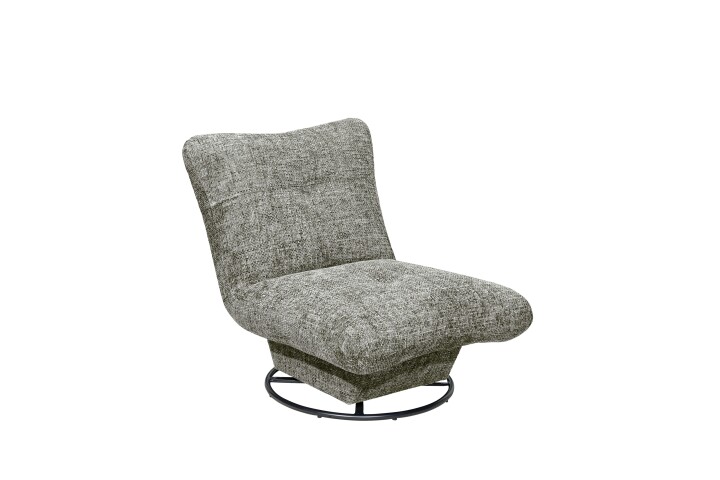 Drehsessel >MARANELLO< weicher Bezugsstoff mixed grey - 96x75x93 (BxHxT)