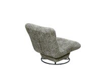 Drehsessel >MARANELLO< weicher Bezugsstoff mixed grey - 96x75x93 (BxHxT)