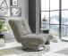 Drehsessel >MARANELLO< weicher Bezugsstoff mixed grey - 96x75x93 (BxHxT)