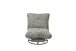 Drehsessel >MARANELLO< weicher Bezugsstoff mixed grey - 96x75x93 (BxHxT)