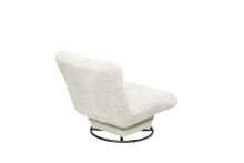 Drehsessel >MARANELLO< weicher Bezugsstoff in Ivory - 96x75x93 (BxHxT)