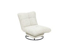 Drehsessel >MARANELLO< weicher Bezugsstoff in Ivory...