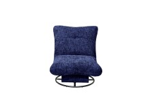 Drehsessel >MARANELLO< weicher Bezugsstoff in dark blue - 96x75x93 (BxHxT)