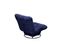 Drehsessel >MARANELLO< weicher Bezugsstoff in dark blue - 96x75x93 (BxHxT)