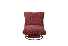 Drehsessel >MARANELLO< weicher Bezugsstoff in red berry - 96x75x93 (BxHxT)