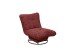 Drehsessel >MARANELLO< weicher Bezugsstoff in red berry - 96x75x93 (BxHxT)