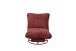 Drehsessel >MARANELLO< weicher Bezugsstoff in red berry - 96x75x93 (BxHxT)