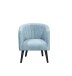 Loungesessel >PAUL< Nosag-Federung, Massivholzfüße, Bezug denim blue - 61x82x58 (BxHxT)