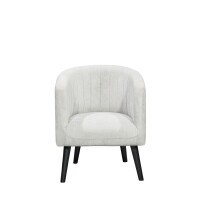 Loungesessel >PAUL< Nosag-Federung, Massivholzfüße, Bezug silber - 61x82x58 (BxHxT)