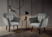 Loungesessel > MAX< Nosag-Federung, wasserabweisender Bezug grey - 84x87x70 (BxHxT)