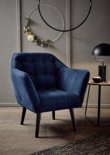 Loungesessel > MAX< Nosagfederung, wasserabweisender Bezug mondscheinblau - 84x87x70 BxHxT