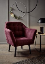 Loungesessel > MAX< Nosag-Federung, wasserabweisender Bezug burgund - 84x87x70 (BxHxT)