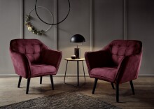 Loungesessel > MAX< Nosag-Federung, wasserabweisender Bezug burgund - 84x87x70 (BxHxT)