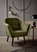 Loungesessel > MAX< Nosag-Federung, wasserabweisender Bezug olive - 84x87x70 (BxHxT)