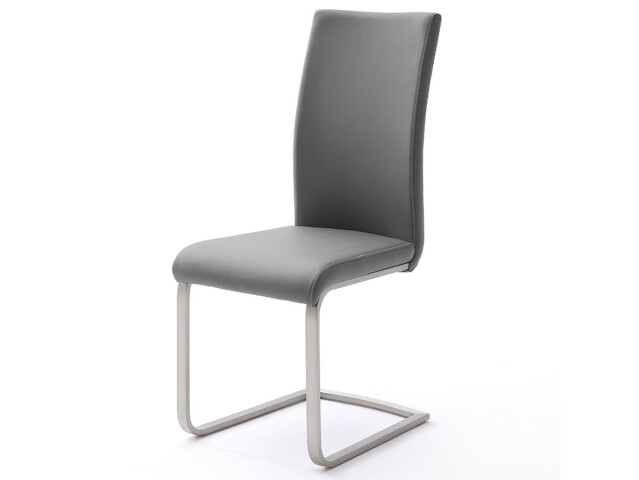 Esszimmerstuhl >Miafle II< (4er Set) in grau aus Metall - 42x102x58cm (BxHxT)