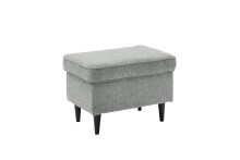 Fußhocker >OSKAR< in grey, Stoffbezug, weich,...