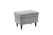 Fußhocker >OSKAR< in grey, Stoffbezug, weich,...