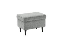Fußhocker >OSKAR< in grey, Stoffbezug, weich,...