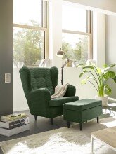 Fußhocker >OSKAR< in winter moss - 63x43x42...