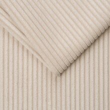 Fußhocker >OSKAR< in cream, Stoffbezug, weich, 100% Polyester - 63x43x42 (BxHxT)