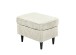 Fußhocker >OSKAR< in cream, Stoffbezug, weich, 100% Polyester - 63x43x42 (BxHxT)