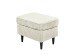 Fußhocker >OSKAR< in cream, Stoffbezug, weich, 100% Polyester - 63x43x42 (BxHxT)