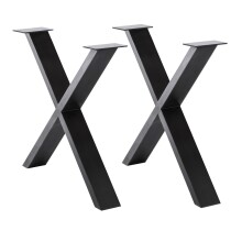 Kulissen-Esstisch >BROOKLYN< in Wildeiche geölt / Metall - 320x73x100 (BxHxT)