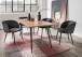 Esstisch >9204-160< Gestell Metall schwarz, Platte Massivholz Akazie - 160x90x78cm (LxBxH)
