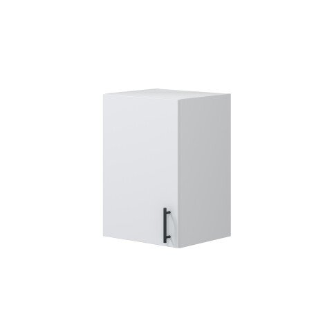 Hängeschrank >KIRA< in Weiß glänzend/Mattweiß - 40x59x34 (BxHxT)