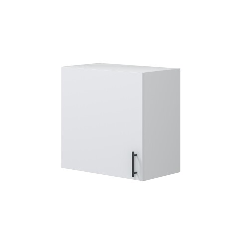 Hängeschrank >KIRA< in Weiß glänzend/Mattweiß - 60x59x34 (BxHxT)