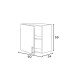 Hängeschrank >KIRA< in Weiß glänzend/Mattweiß - 60x59x34 (BxHxT)