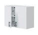 Hängeschrank >KIRA< in Weiß glänzend/Mattweiß - 80x59x34 (BxHxT)