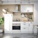 Hängeschrank >KIRA< in Weiß glänzend/Mattweiß - 80x59x34 (BxHxT)
