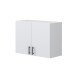 Hängeschrank >KIRA< in Weiß glänzend/Mattweiß - 80x59x34 (BxHxT)