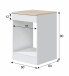 Herdumbauschrank >KIRA< in Weiß glänzend/Mattweiß - 60x90x60 (BxHxT)