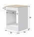 Herdumbauschrank >KIRA< in Weiß glänzend/Mattweiß - 60x90x60 (BxHxT)