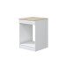 Herdumbauschrank >KIRA< in Weiß glänzend/Mattweiß - 60x90x60 (BxHxT)